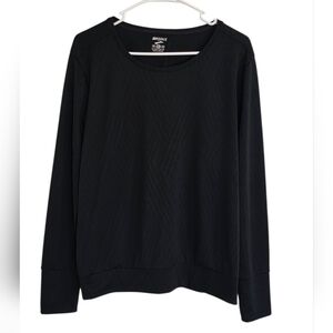 Brooks Black Crewneck Long-Sleeve Pullover With Peekaboo Back Size XL